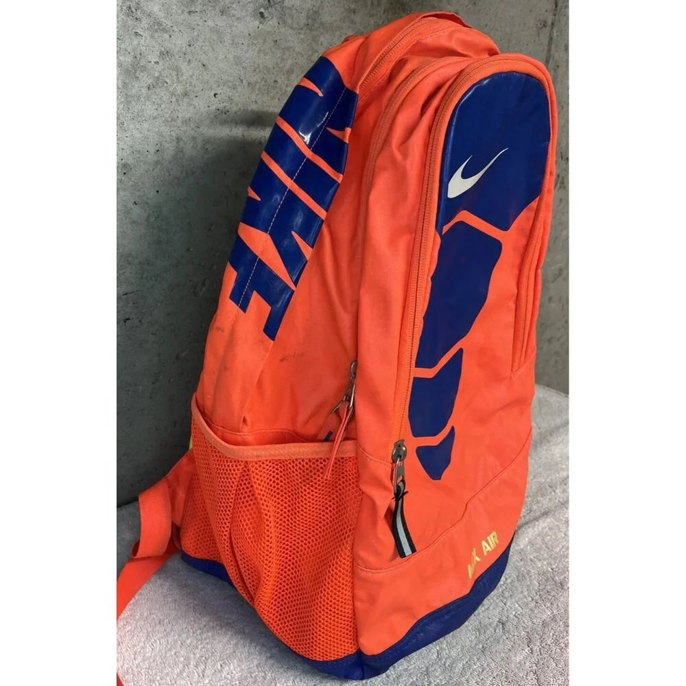 🔥🚨Nike Max Air Orange/Neon Volt Yellow/Blue Backpack RARE! EUC